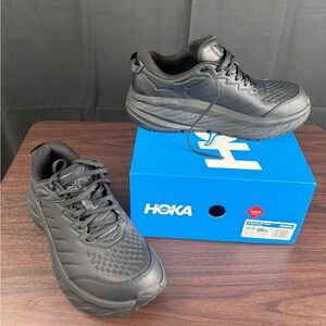 Hoka Bondi SR Black leather